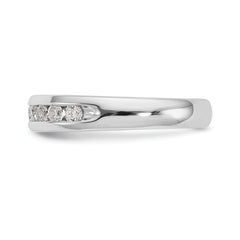 14k White Gold 3/8 carat Lab Grown Diamond VS/SI+ G+ Nine Stone Complete Fashion band