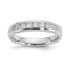 14k White Gold 3/8 carat Lab Grown Diamond VS/SI+ G+ Nine Stone Complete Fashion band