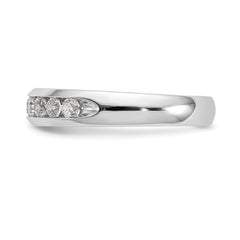 14k White Gold 1/2 carat Lab Grown Diamond VS/SI+ G+ Nine Stone Complete Fashion band