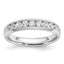 14k White Gold 1/2 carat Lab Grown Diamond VS/SI+ G+ Nine Stone Complete Fashion band
