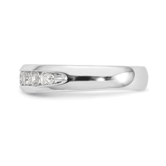 14k White Gold 5/8 carat Lab Grown Diamond VS/SI+ G+ Nine Stone Complete Fashion band
