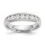 14k White Gold 5/8 carat Lab Grown Diamond VS/SI+ G+ Nine Stone Complete Fashion band