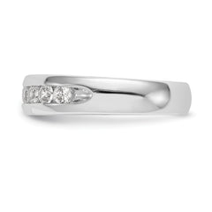 14k White Gold 3/4 carat Lab Grown Diamond VS/SI+ G+ Nine Stone Complete Fashion band