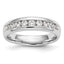 14k White Gold 3/4 carat Lab Grown Diamond VS/SI+ G+ Nine Stone Complete Fashion band
