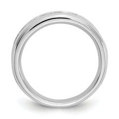 14k White Gold 1 carat Lab Grown Diamond VS/SI+ G+ Nine Stone Complete Fashion band