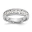 14k White Gold 1 carat Lab Grown Diamond VS/SI+ G+ Nine Stone Complete Fashion band