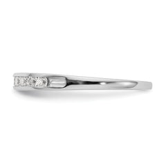 14K White Gold 11-Stone 1/3 carat Complete Round Diamond Channel Band