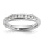 14k White Gold 1/5 carat Lab Grown Diamond VS/SI+ G+ Eleven Stone Complete Channel Set Band