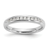 14k White Gold 1/5 carat Lab Grown Diamond VS/SI+ G+ Eleven Stone Complete Channel Set Band