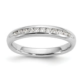 14k White Gold 1/4 carat Lab Grown Diamond VS/SI+ G+ Eleven Stone Complete Channel Set Band