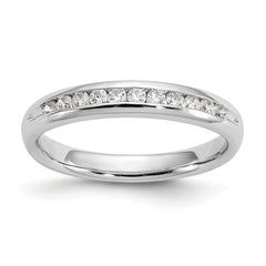 14k White Gold 1/4 carat Lab Grown Diamond VS/SI+ G+ Eleven Stone Complete Channel Set Band