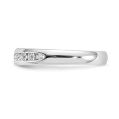 14k White Gold 3/8 carat Lab Grown Diamond VS/SI+ G+ Eleven Stone Complete Channel Set Band