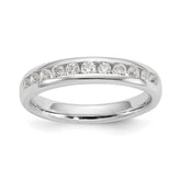 14k White Gold 3/8 carat Lab Grown Diamond VS/SI+ G+ Eleven Stone Complete Channel Set Band