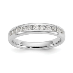 14k White Gold 3/8 carat Lab Grown Diamond VS/SI+ G+ Eleven Stone Complete Channel Set Band