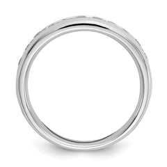 14k White Gold 1/2 carat Lab Grown Diamond VS/SI+ G+ Eleven Stone Complete Channel Set Band