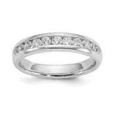 14k White Gold 1/2 carat Lab Grown Diamond VS/SI+ G+ Eleven Stone Complete Channel Set Band