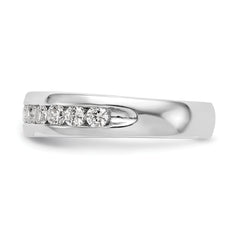 14k White Gold 3/4 carat Lab Grown Diamond VS/SI+ G+ Eleven Stone Complete Channel Set Band