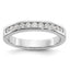 Platinum 11-Stone 1 carat Round Diamond Complete Channel Band