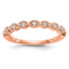 14k Rose Gold 1/10 carat Lab Grown Diamond VS/SI+ G+ Complete Fashion Band