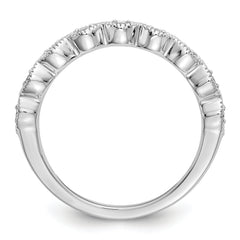 14k White Gold 1/10 carat Lab Grown Diamond VS/SI+ G+ Complete Fashion Band