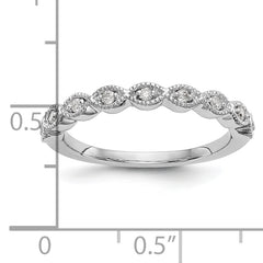 14k White Gold 1/10 carat Lab Grown Diamond VS/SI+ G+ Complete Fashion Band