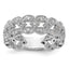 14k White Gold 1/2 carat Lab Grown Diamond VS/SI+ G+ Complete Link Band