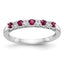 10k White Gold Diamond w/Ruby Band