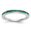14k White Gold Emerald Complete Channel Band