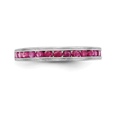 14k White Gold Ruby Complete Channel Band