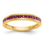 Ruby Channel Wedding Band in 14K Yellow Gold, 3mm, Size 7 - Sophia Jewelers