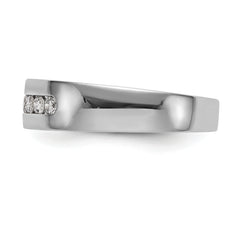 14K White Gold 5-Stone 1/4 carat Diamond Complete Men's Channel Band
