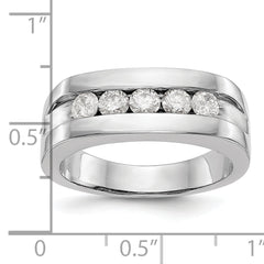 14k 3/4 carat Lab Grown Diamond VS/SI+ G+ Complete Men's Band