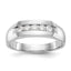 Men's Lab-Grown Diamond Channel Five-Stone Band in 14K White Gold, 3mm (1/3 ct. tw.), Size 10 - Sophia Jewelers