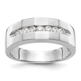 14k White Gold 1/3 carat Lab Grown Diamond VS/SI+ G+ Complete Men's Band