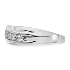 14k White Gold 1/2 carat Lab Grown Diamond VS/SI+ G+ Seven Stone Complete Men's Ring