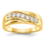 14k 1/2 carat Lab Grown Diamond VS/SI+ G+ Seven Stone Complete Men's Ring