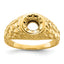 14k 7/8 carat Center Men's Ring Mounting (No Stone Included)