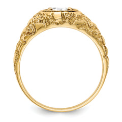 14k 7/8 carat Lab Grown Diamond VS/SI+ G+ Complete Men's Ring