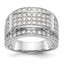 Men's Lab-Grown Diamond Wedding Band in 14K White Gold (2 ct. tw.), Size 10 - Sophia Jewelers