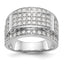 14K White Gold Pave 2 carat Diamond Complete Mens Band - Sophia Jewelers