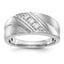 Men's Lab-Grown Diamond Three-Stone Ring in 14K White Gold (1/6 ct. tw.), Size 9–12 - Sophia Jewelers