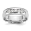 Men's Lab-Grown Diamond Band in 14K White Gold, 7mm (1/2 ct. tw.), Size 10.5 - Sophia Jewelers