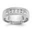 Men's Lab-Grown Diamond Band in 14K White Gold, 7.6mm (1/2 ct. tw.), Size 10.5 - Sophia Jewelers
