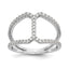 Lab-Grown Diamond Geometric Ring in 14K White Gold, 2.1mm (1/2 ct. tw.), Size 7 - Sophia Jewelers