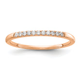 14k Rose Gold 1/10 carat Lab Grown Diamond VS/SI+ G+ Complete Wedding Band