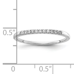 14k White Gold 1/10 carat Lab Grown Diamond VS/SI+ G+ Complete Wedding Band