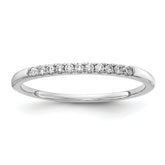 14k White Gold 1/10 carat Lab Grown Diamond VS/SI+ G+ Complete Wedding Band