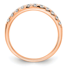 14k Rose Gold 1/2 carat Lab Grown Diamond VS/SI+ G+ Complete Wedding Band