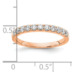 14k Rose Gold 1/2 carat Lab Grown Diamond VS/SI+ G+ Complete Wedding Band