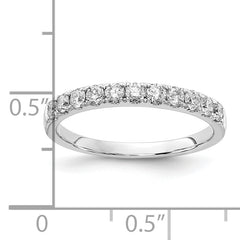 14k White Gold 1/2 carat Lab Grown Diamond VS/SI+ G+ Complete Wedding Band